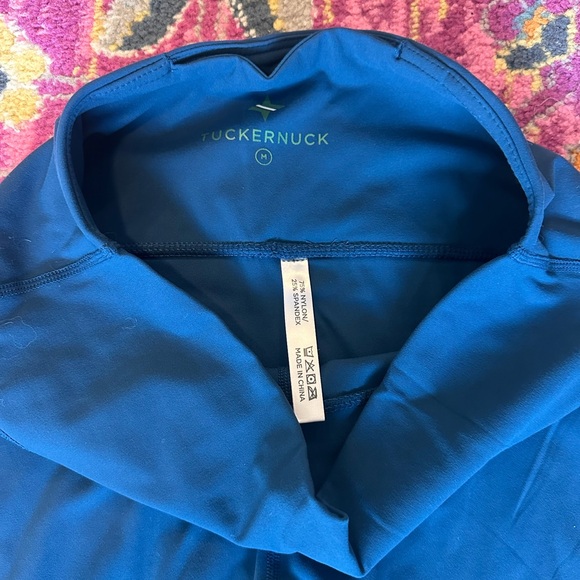 Tuckernuck Harbor Blue High Rise Long Compression Spandex MacKenzie Legging - Picture 3 of 5